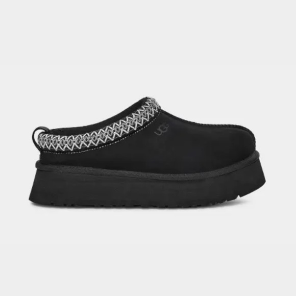 UGG Shoes - NWT UGG Tazz Platform Suede Slipper Black Women’s 7